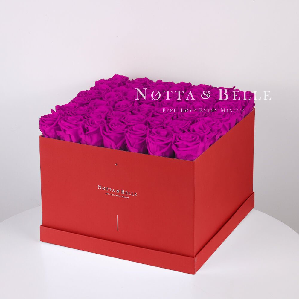 Долговечный букет из 49 роз цвета Фуксии - №774