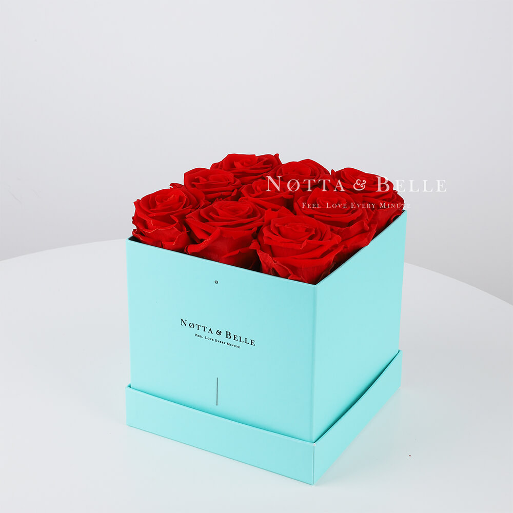 Долговечный букет из 9 красных роз - №313