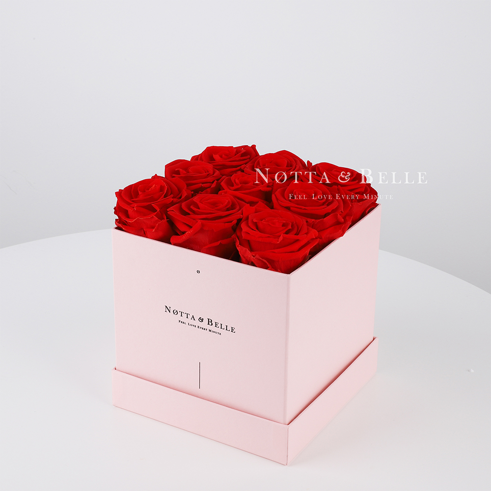 Долговечный букет из 9 красных роз - №315