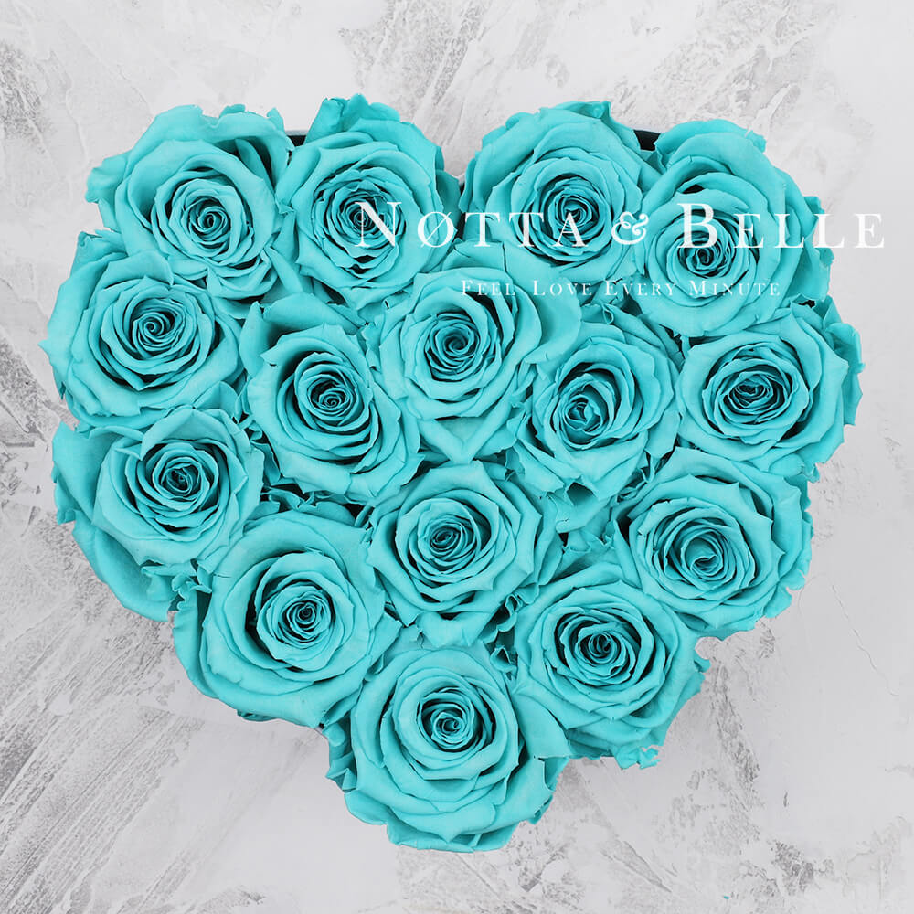 Turquoise bouquet «Love» - 15 roses