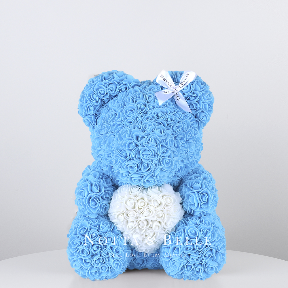 teal rose bear