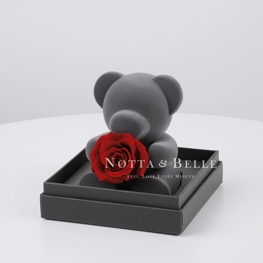 Bär mit einer Rose