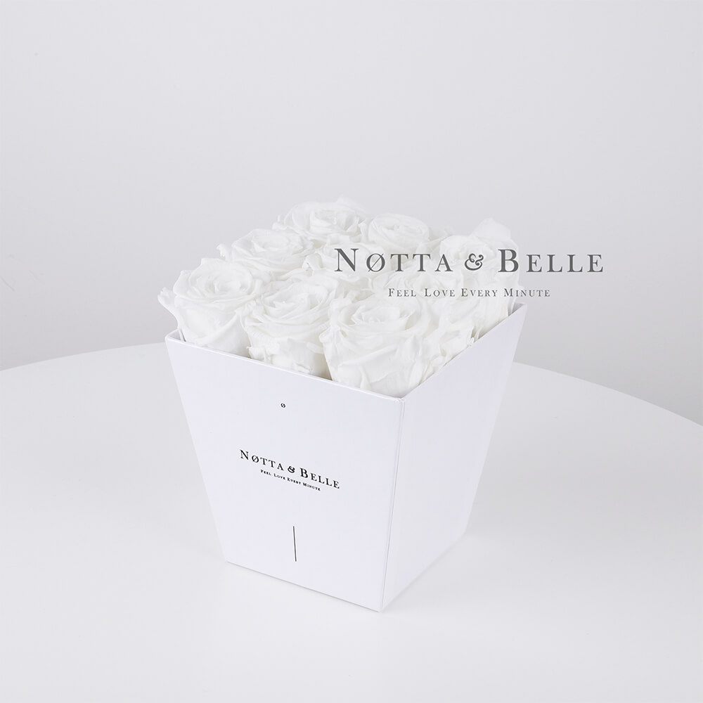 White bouquet «Forever» - 9 roses