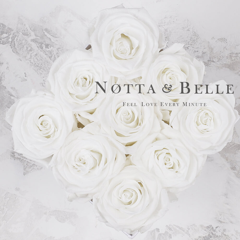 White bouquet «Romantic» - 9 roses