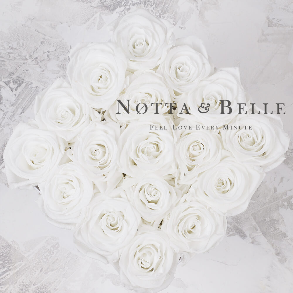 White bouquet «Romantic» - 17 roses