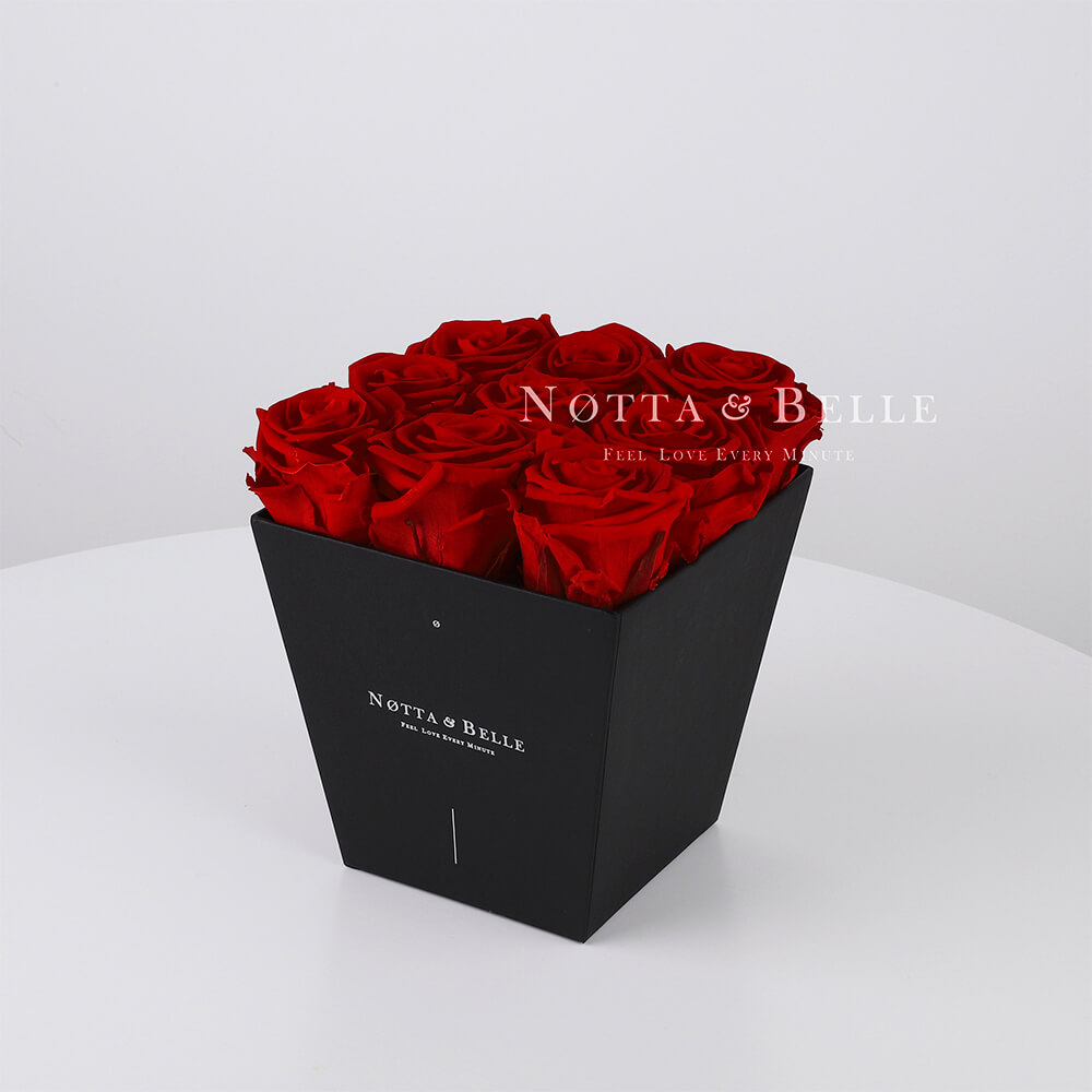 Bouquet satin lie de vin «Forever» - 9 roses