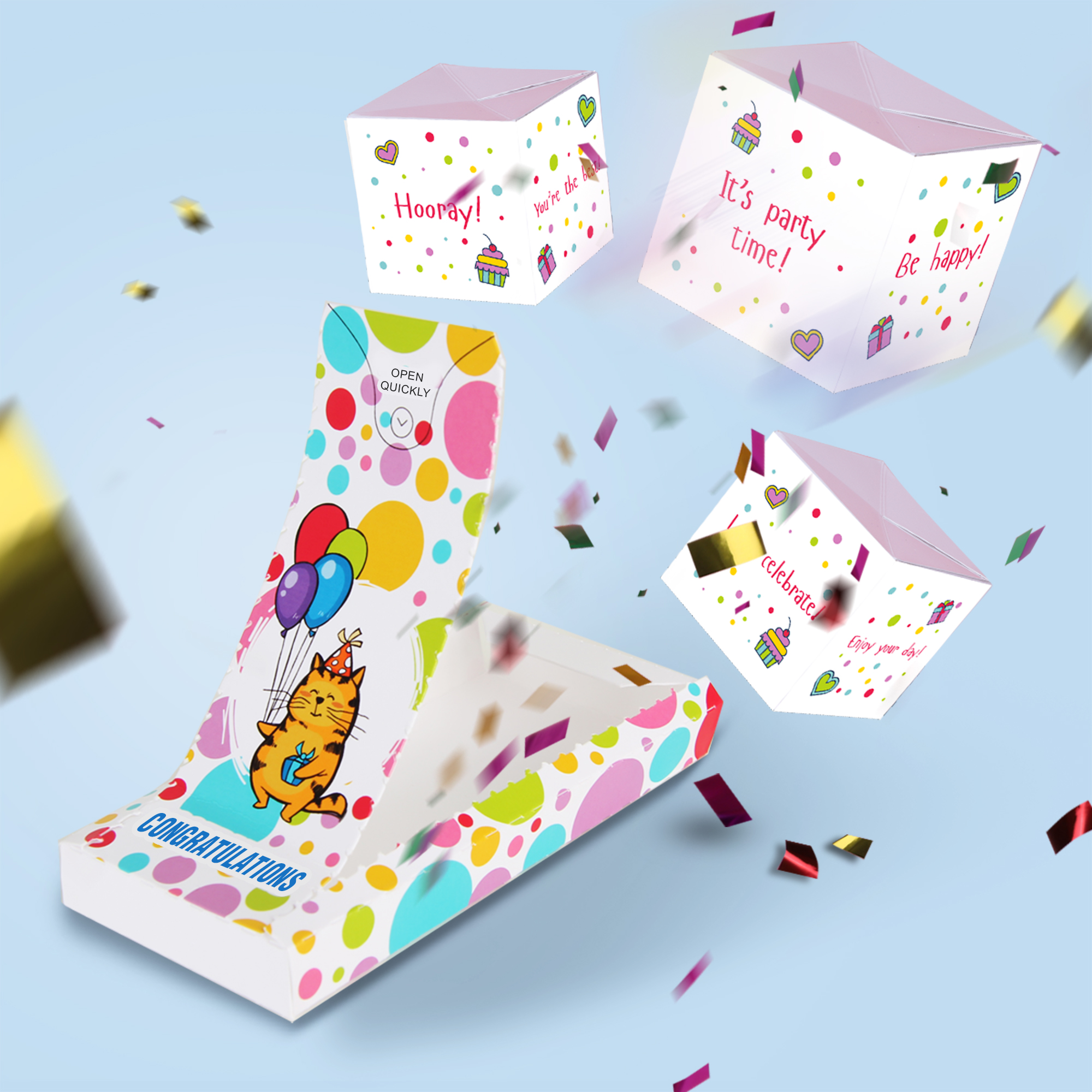 Boom card - Congratulations (3 cubes) 