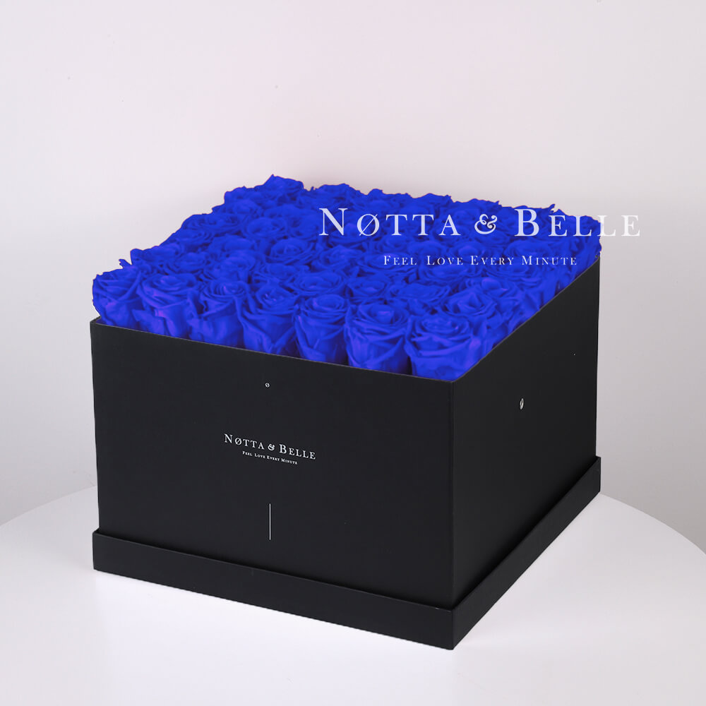 Долговечный букет из 49 синих роз - №732