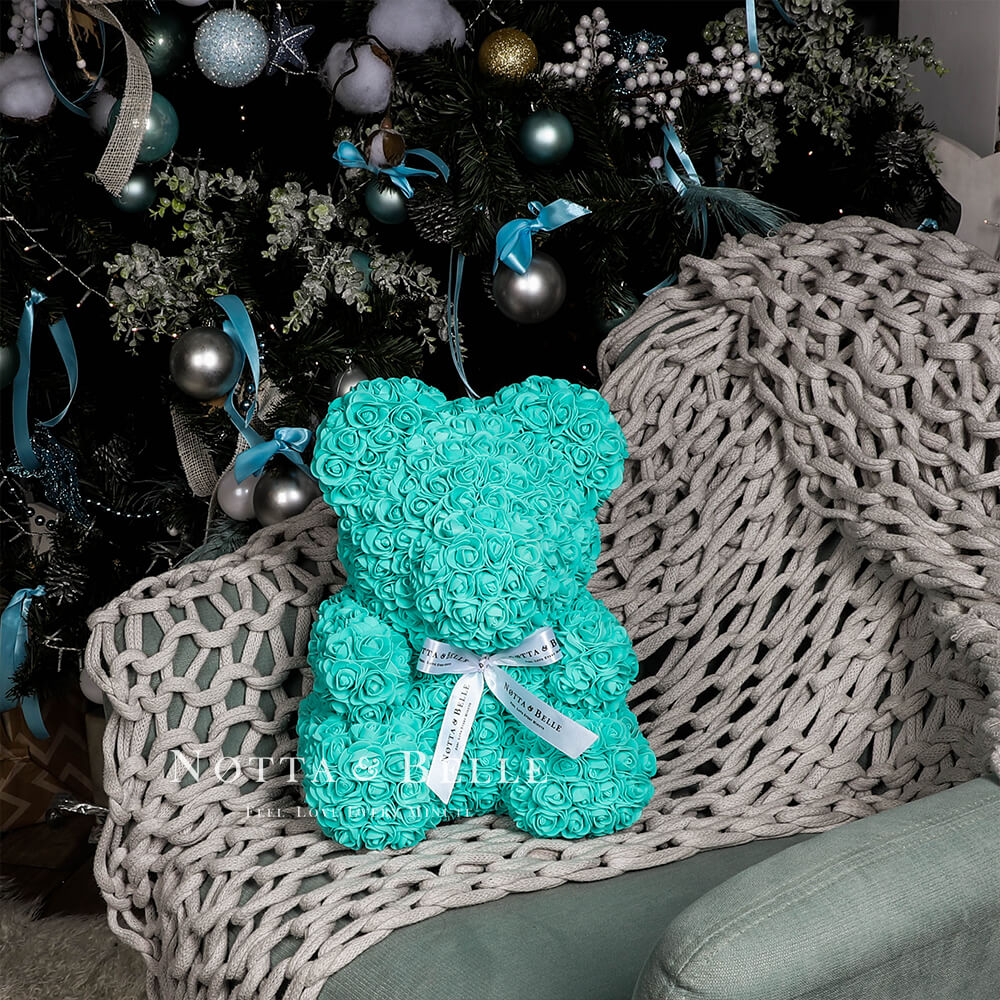 Ourson de roses Turquoise - 35 сm
