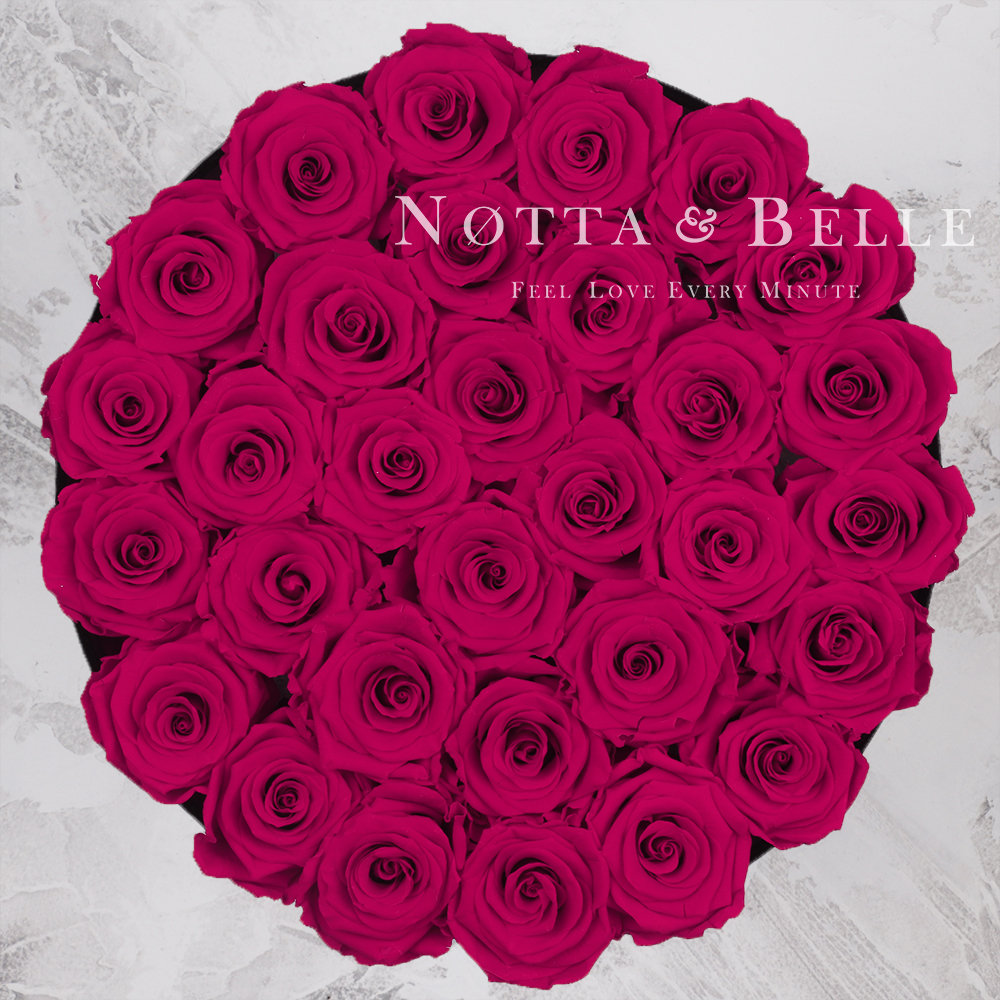 «Princess» de 29 roses couleur fuchsia
