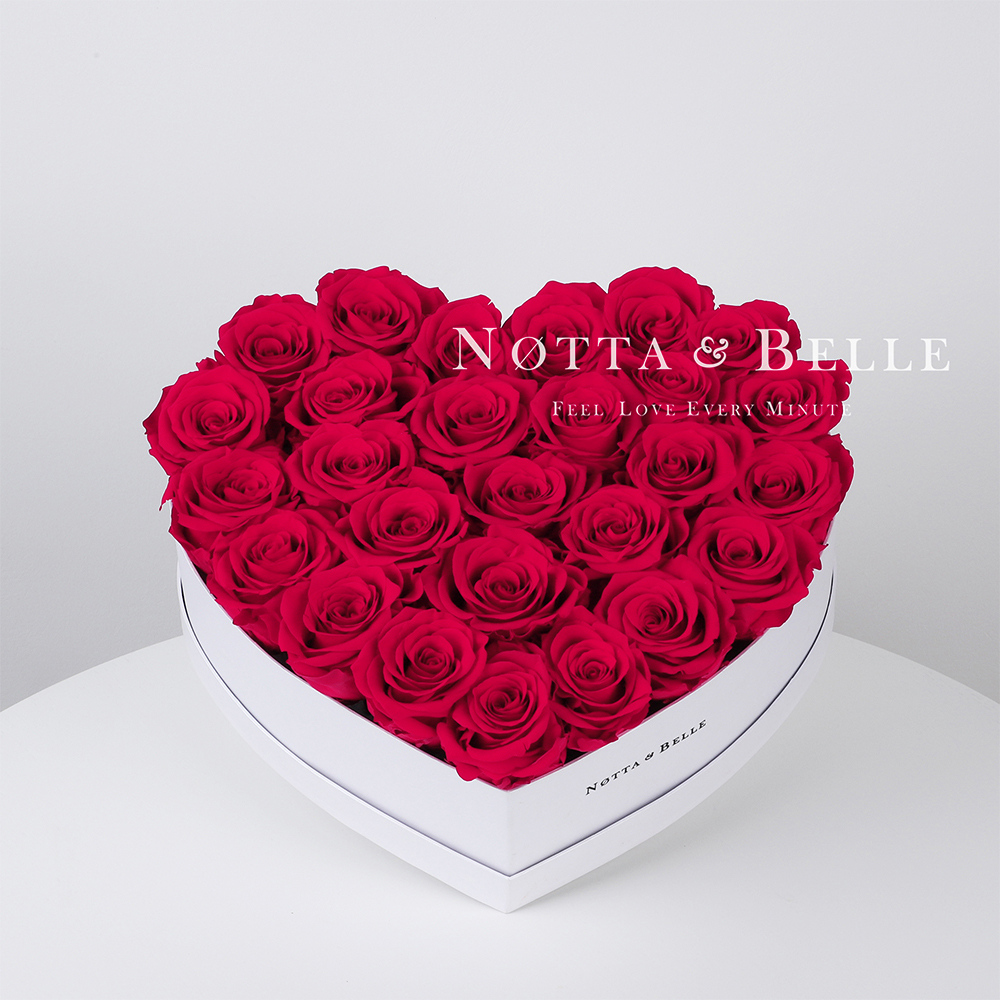 Bouquet rose vif «Love» - 27 roses