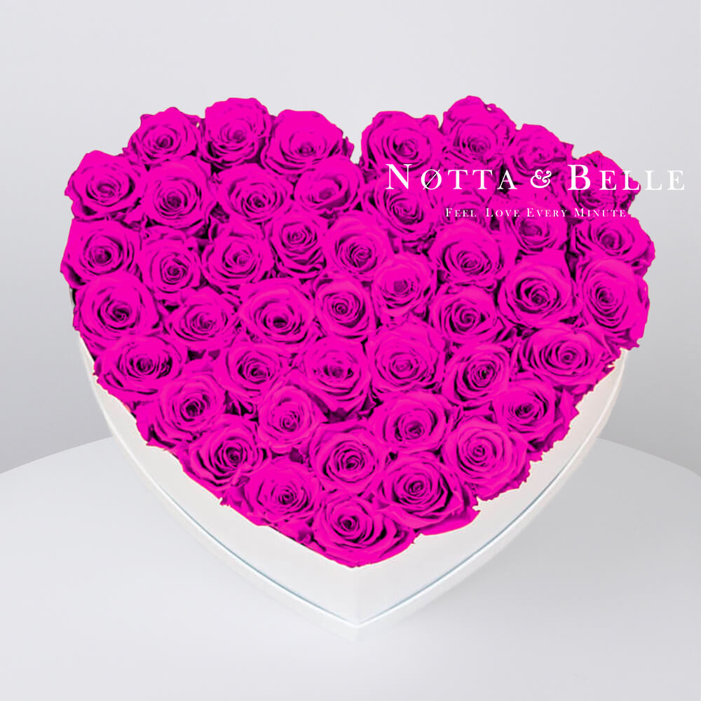 Bouquet couleur fuchsia «Love» - 35 roses 