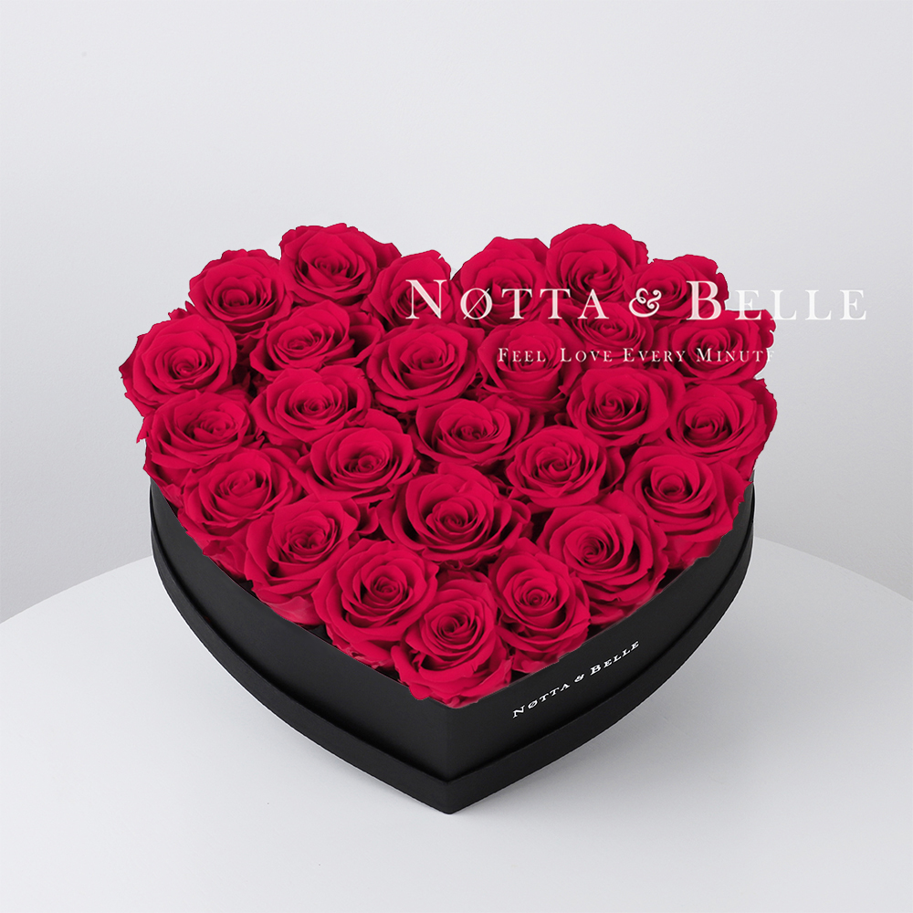 Bouquet rose vif «Love» - 27 roses
