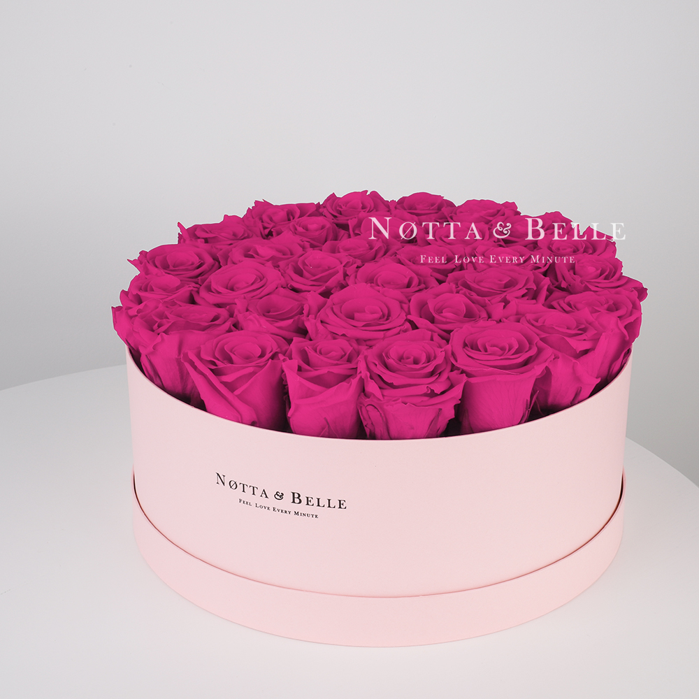 «Princess» de 29 roses couleur fuchsia