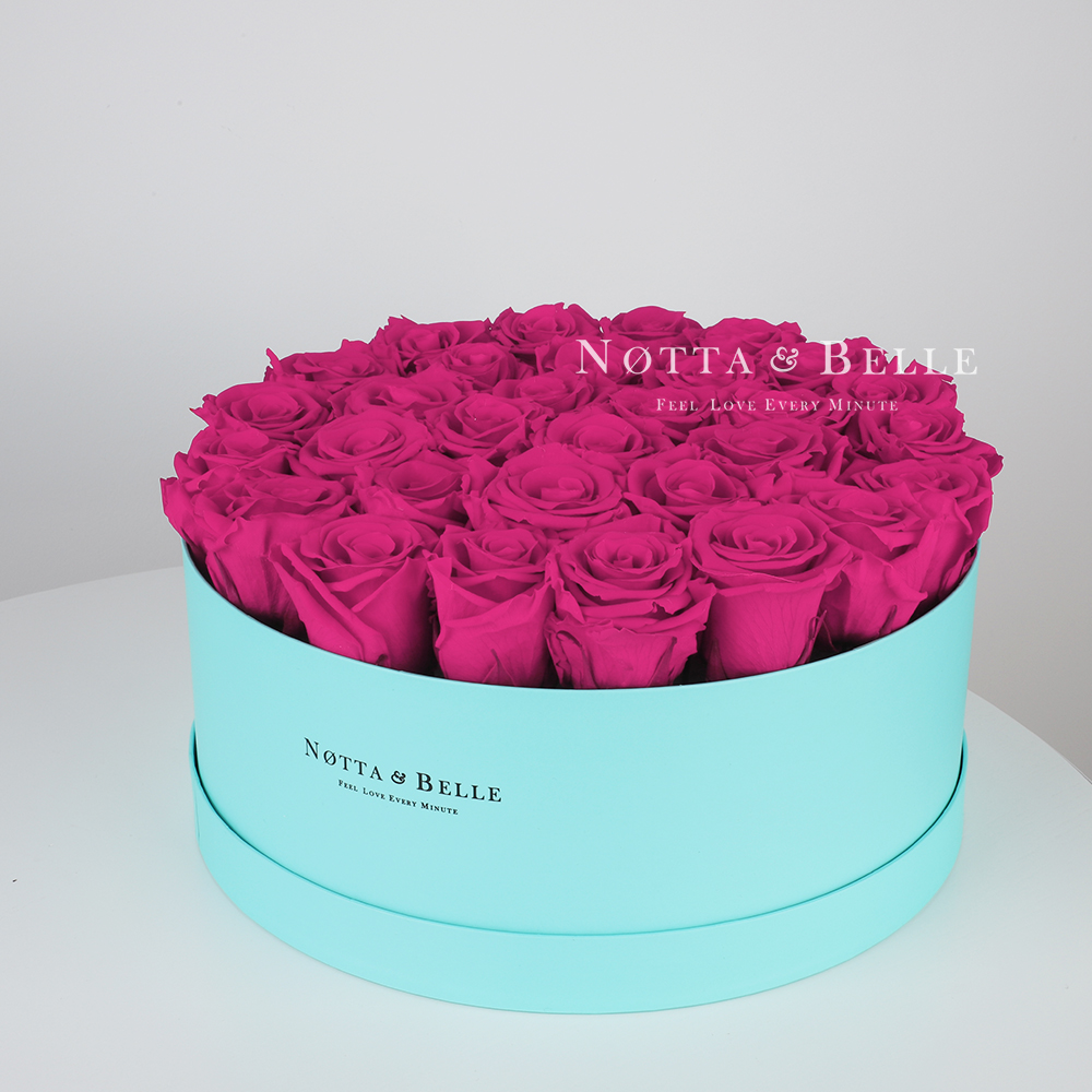 «Princess» de 29 roses couleur fuchsia