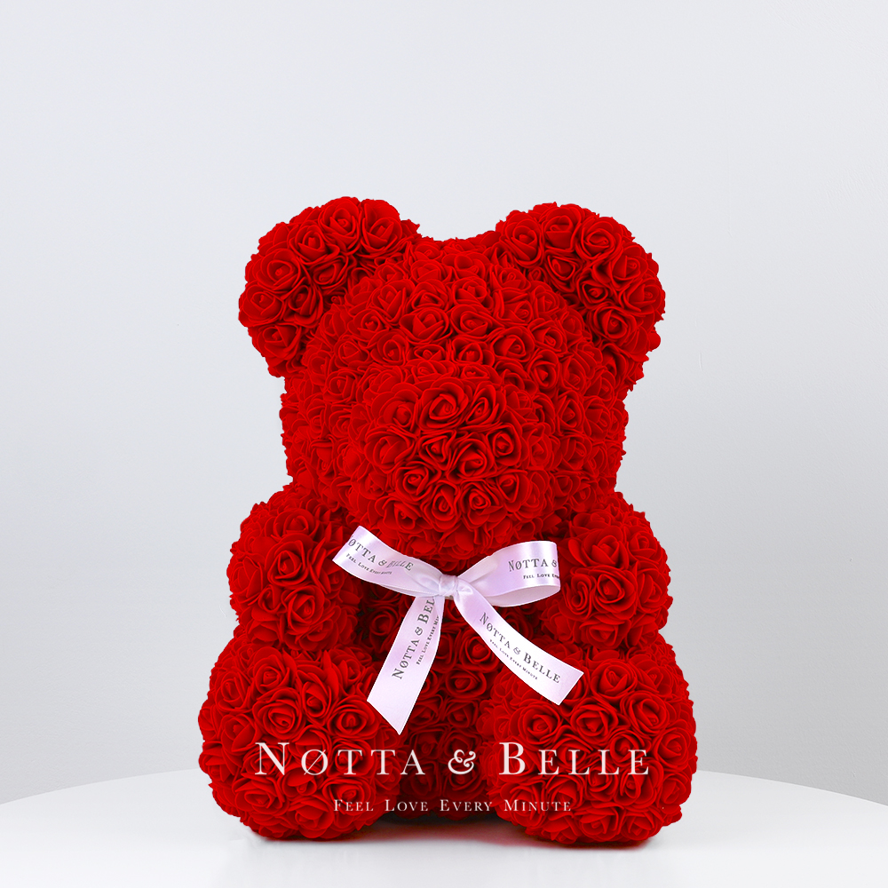Orsetto di rose rosse 35cm