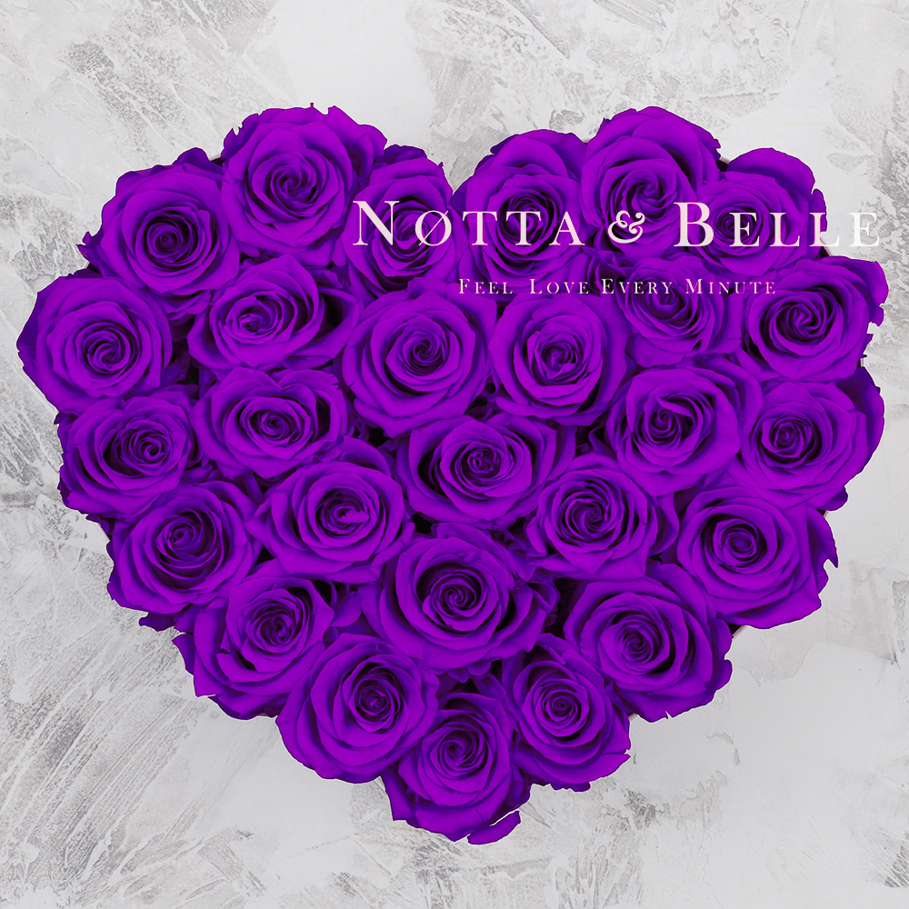 Долговечный букет из 27 фиолетовых роз - №952