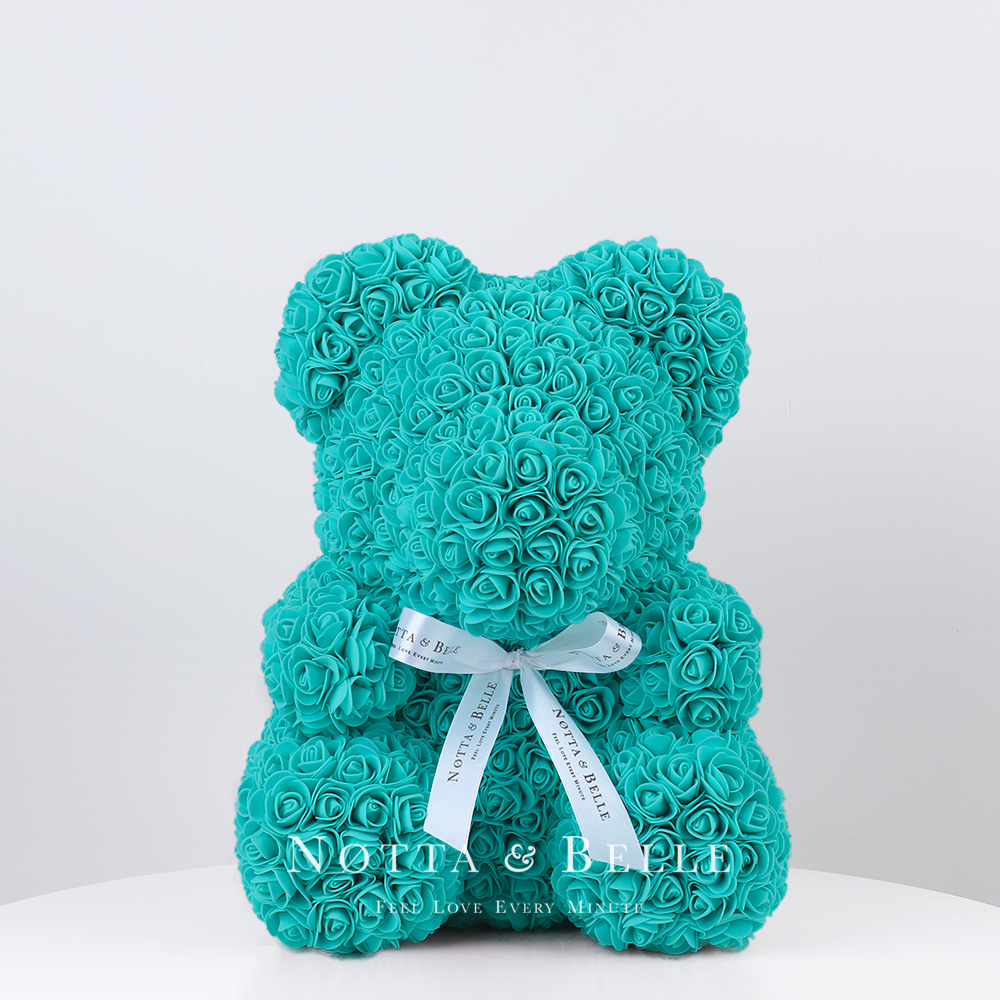 turquoise teddy bear
