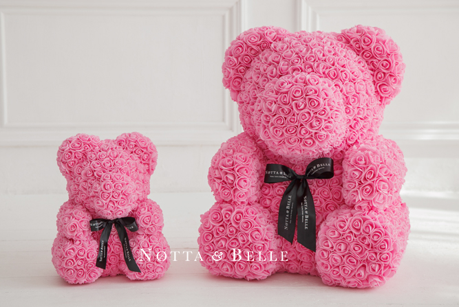 Nounours roses à coller /24 - Label Fête